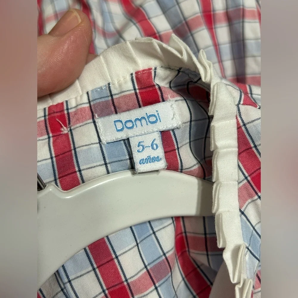 Dombi Smocked Plaid Dress